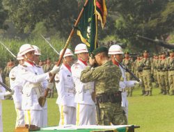 Danyonarmed 1 Kostrad Laksanakan Tradisi Laporan Korps Penerimaan dan Pelepasan Pamen Divif 2 Kostrad