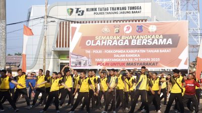 Polres Tanjab Barat gelar olahraga bersama TNI -Polri dan Forkopimda