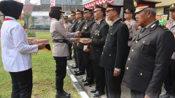 Kapolres Magelang Kota Pimpin Upacara Korp Raport dan Lepas Tujuh Wisudawan Purna Bakti