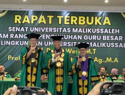 Prof. Dr. Tgk. H. Muntasir A. Kadir Resmi Dikukuhkan Di Unimal Guru Besar Politik Islam Pertama di Aceh