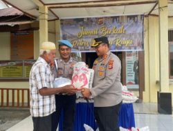 Jumat Berkah, Polres Nagan Raya Salurkan 20 Paket Sembako kepada Warga Kurang Mampu di Seunagan Timur