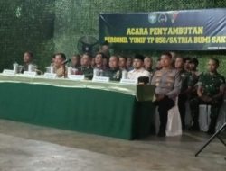 Polres Nagan Raya Hadiri Acara Penyambutan Prajurit Yonif TP 856/Satria Bumi Sakti Di Kompi Senapan B Yonif 116/GS