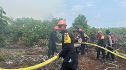 Brimob dan Tim Gabungan Terjun ke Lokasi Karhutla di Nagan Raya, Cegah Api Agar Tidak Meluas