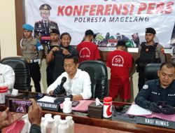 Satresnarkoba Polresta Magelang Amankan Dua Pelaku Kasus Narkoba dan Barang Buktinya