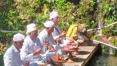 Upacara Melaspas Pura Beji Tri Buana Pangestu Nusantara Sukses Dilaksanakan di Jatiluwih Tabanan, Bali