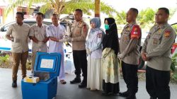 Batalyon C Pelopor Polda Aceh Serahkan Darah Donor ke RS Iskandar Muda