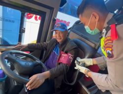 Bersama Dinkes dan BNNK, Polres Magelang Kota Cek Kesehatan Pengemudi Bus