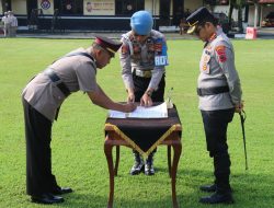 Kapolresta Magelang Pimpin Upacara Sertijab Kapolsek Salaman