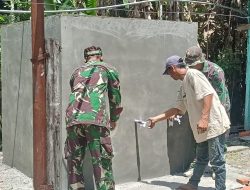 Satgas TMMD ke 127 Kodim 0116 Nagan Raya kebut Pembutan Bak penampungan Air bersih