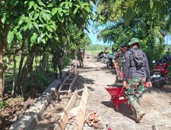 Bermodalkan Tekat yang Bulat, Satgas TMMD Reguler ke-127 Kodim 0105/Abar Wujudkan Talut Kuat dan Tahan Lama