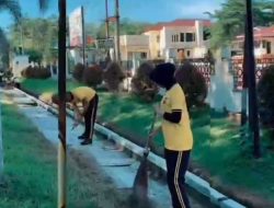 Wujud Dukungan Program ASRI Pemerintah, Polres Nagan Raya Gelar Gotong royong Jumat Bersih    