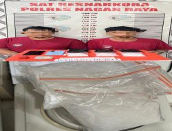 SatResnarkoba Polres Nagan Raya Berhasil Ungkap Kasus Sabu, 299,80 Gram, Barang bukti dan Pelaku Diamankan