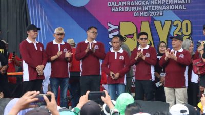Polresta Magelang Kawal Peringatan Hari Buruh Internasional 2026, Kegiatan Buruh Berlangsung Kondusif